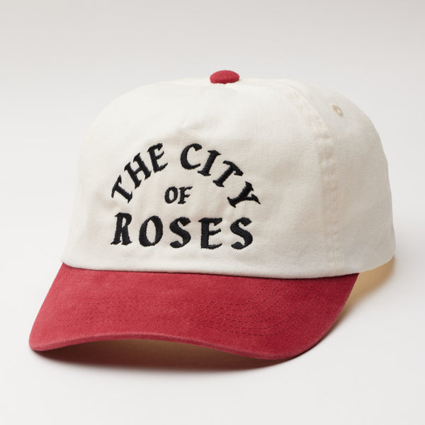 City of Roses Cap - Cream/Washed Red