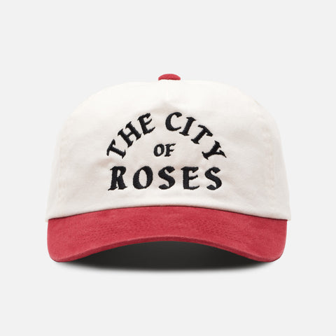 City of Roses Cap - Cream/Washed Red