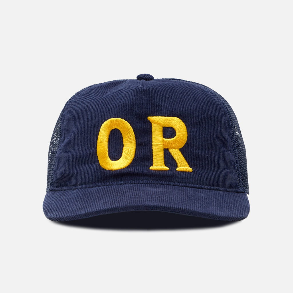 Tabor Made Native Trucker Cap - Navy Corduroy