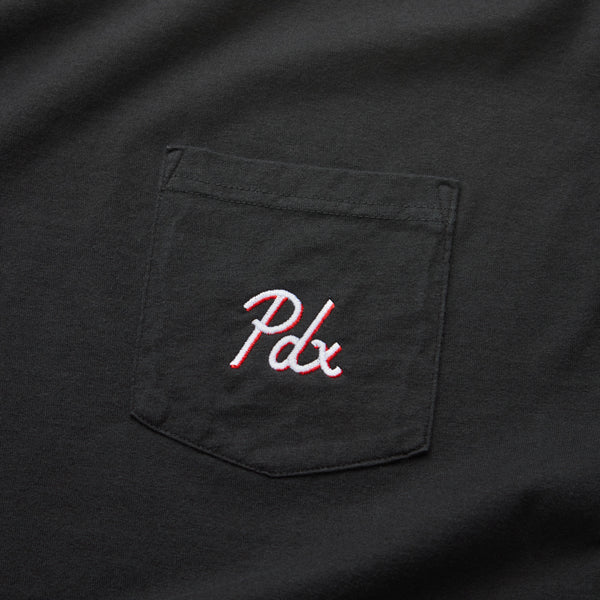 PDX Dyed Pocket Tee - Black Shadow