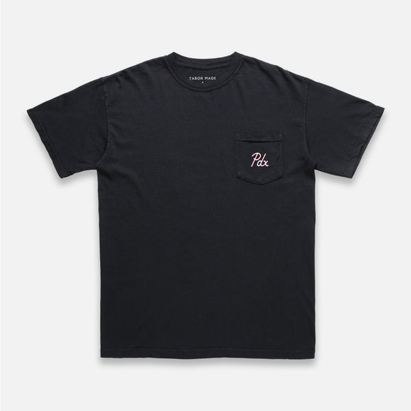 PDX Dyed Pocket Tee - Black Shadow